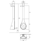 Lareira a Lenha Drop Suspensa - Rocal